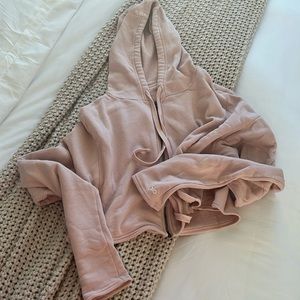 LIGHT PINK ALO YOGA SWEATSHIRT ZIP UP